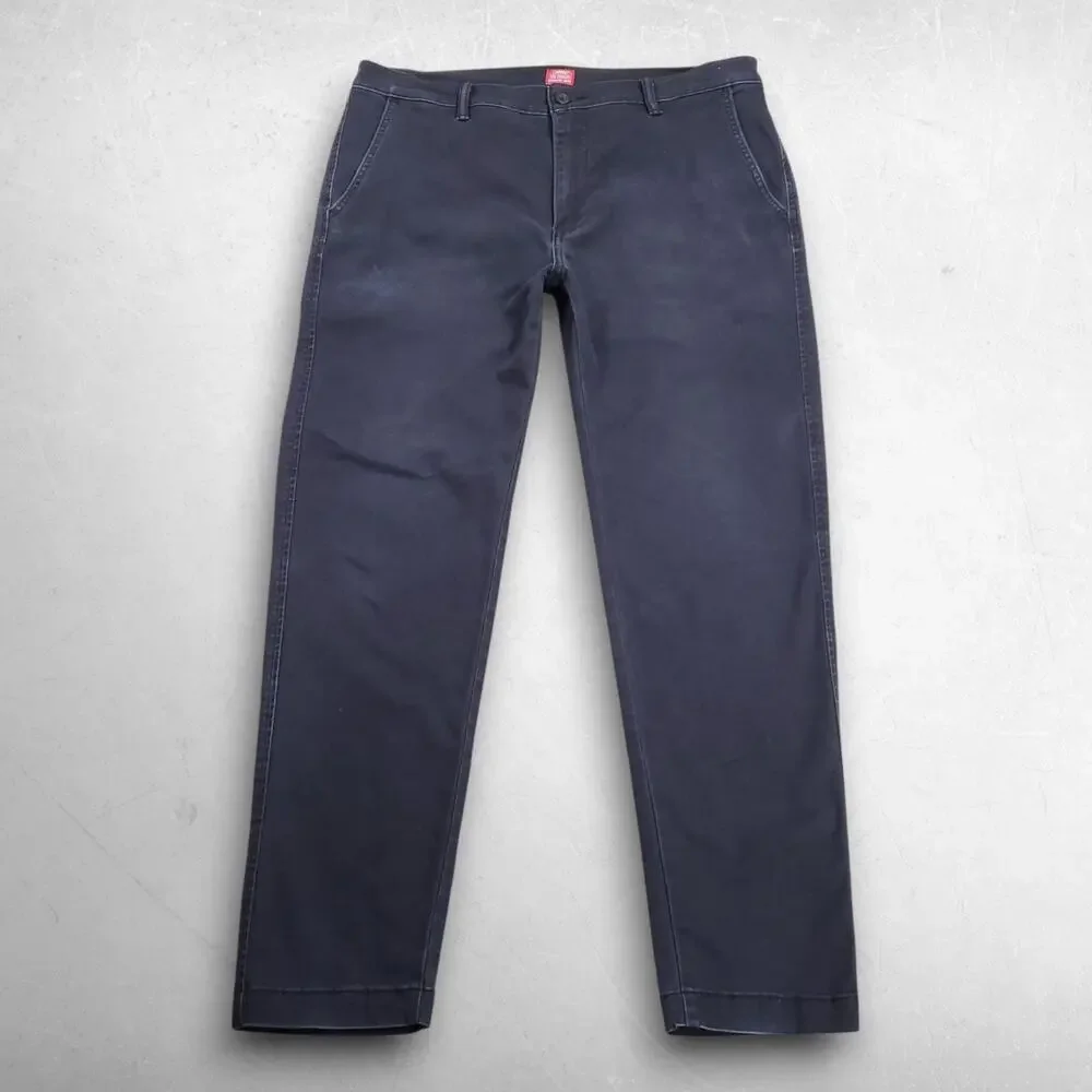 Levi's XX Chino Standard Taper Pants Men 34x30 Black Stretch Workwear Streetwear